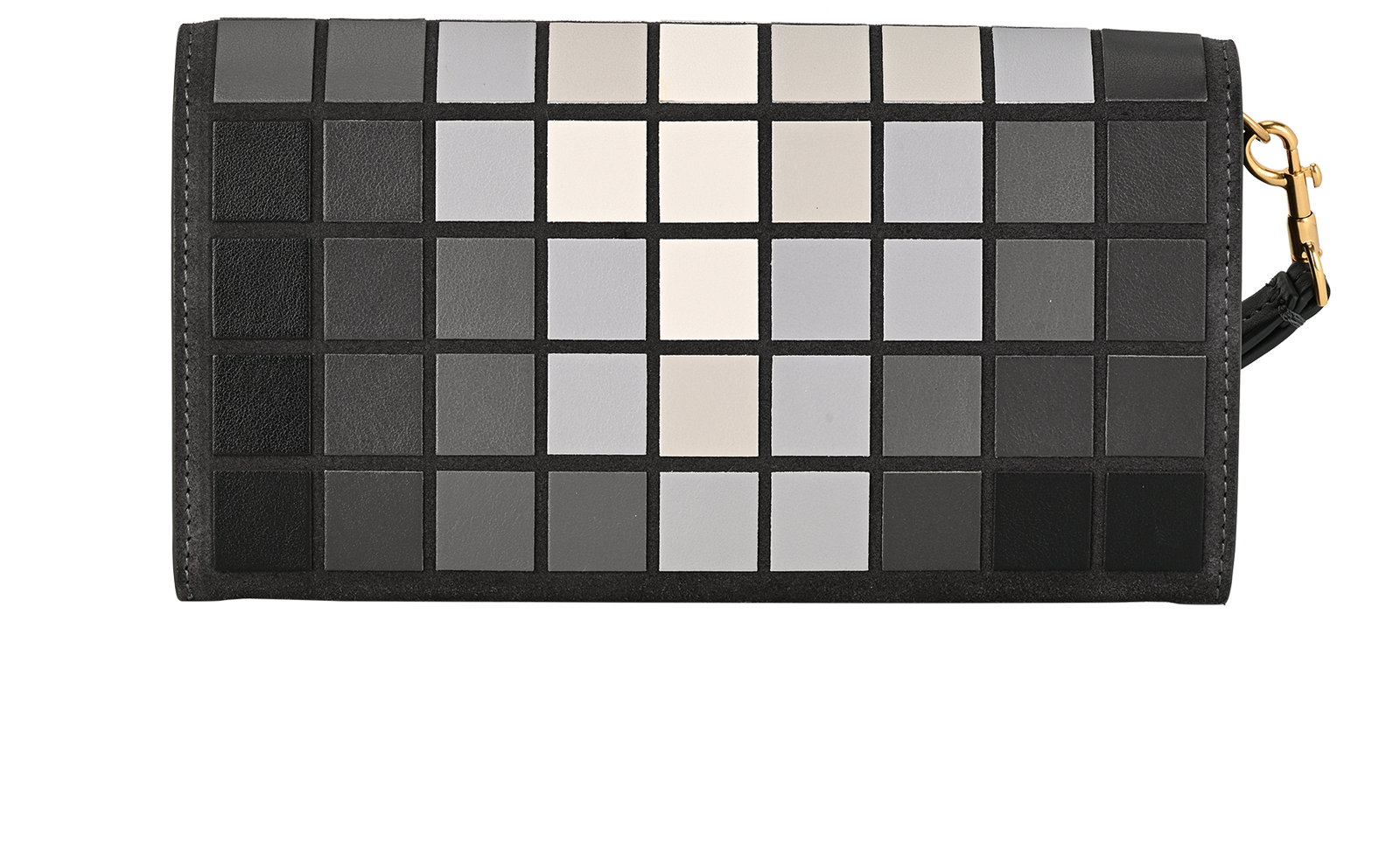 Anya Hindmarch Georgiana Giant Pixels Wristlet, &pound;90, Accessories, Grey, Leather, Back view